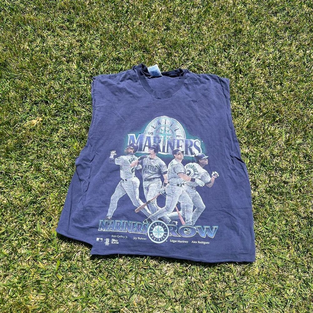 1990s Seattle Mariners fader distressed tank Pro player mens size XXL